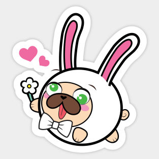 Doopy the Pug Puppy - Easter Sticker